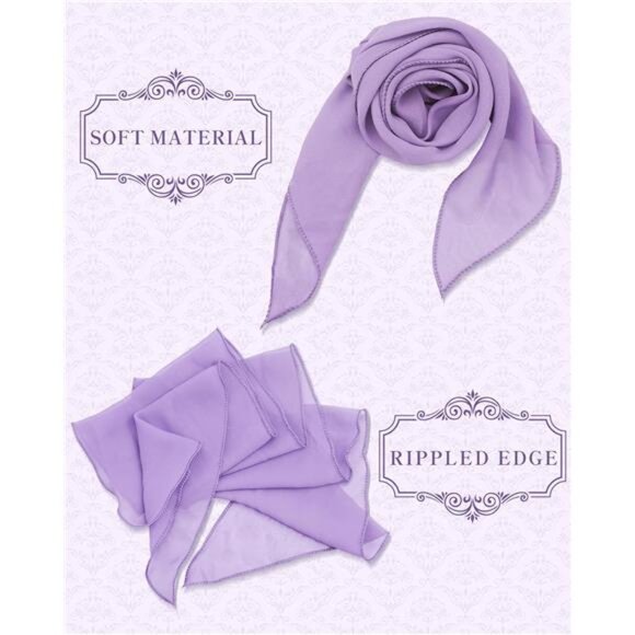 Chiffon Scarf for Women Light Purple - Picture 6 of 7